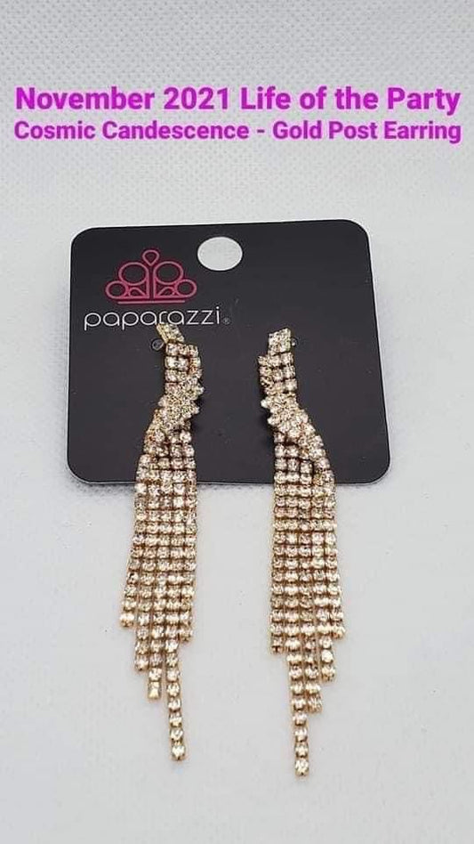 Cosmic Candescence - November 2021 Gold Post Earrings - Paparazzi - GlaMarous Titi Jewels
