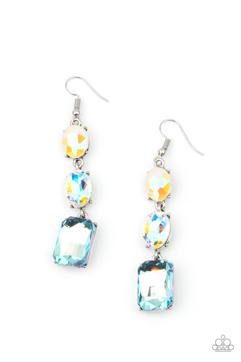 Dripping In Melodrama - Blue Iridescent Earrings - Paparazzi Accessories - GlaMarous Titi Jewels