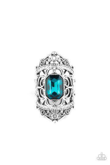Undefinable Dazzle - Blue Rhinestone Ring - Paparazzi Accessories - GlaMarous Titi Jewels