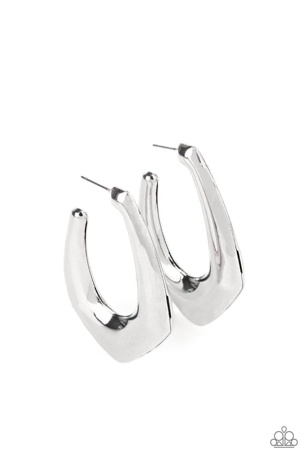 Find Your Anchor - Silver Hoops - Paparazzi Accessories - GlaMarous Titi Jewels