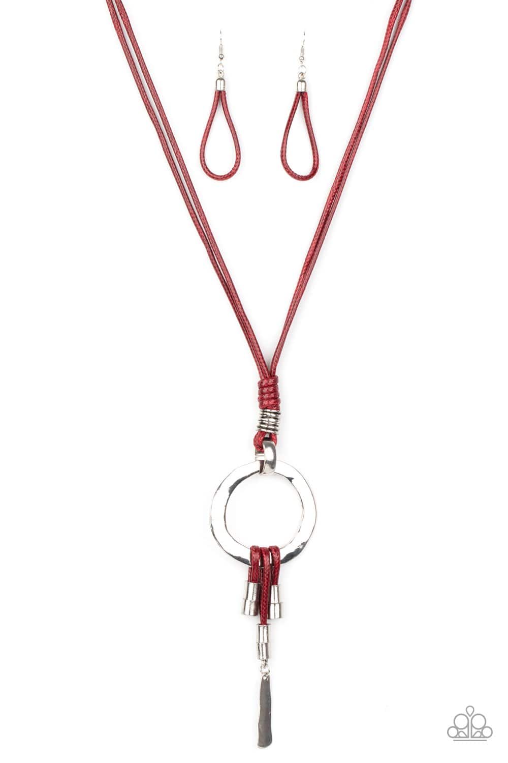 Tranquil Artisan - Red Necklace - Paparazzi Accessories - GlaMarous Titi Jewels