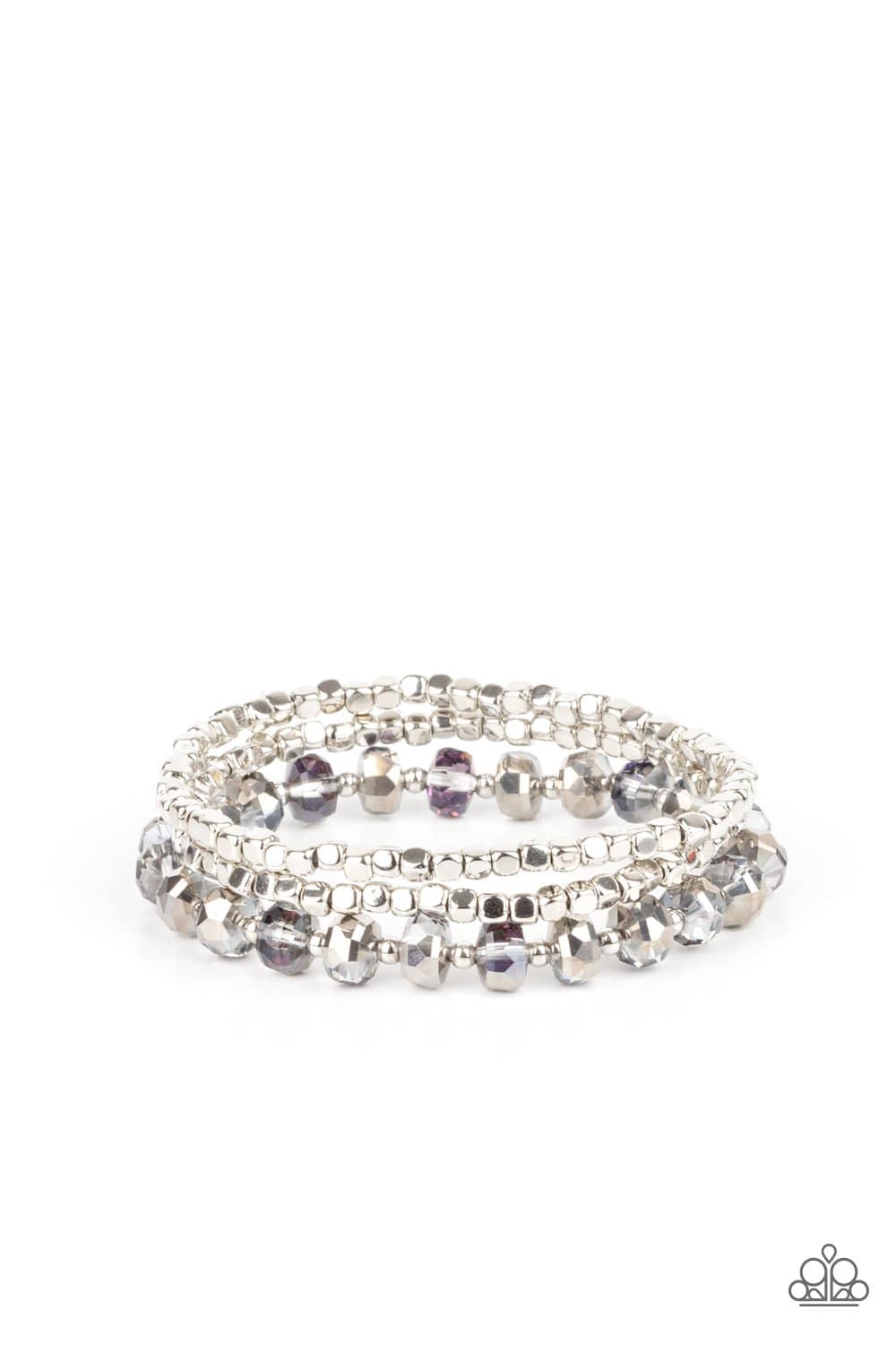 Celestial Circus - Purple and Hematite Bracelet - Paparazzi Accessories - GlaMarous Titi Jewels