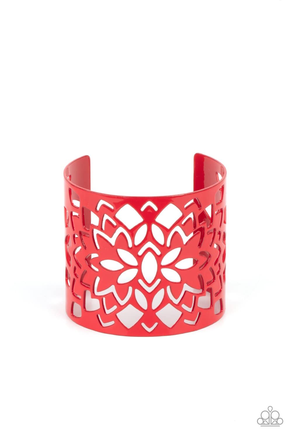 Hacienda Hotspot - Red Cuff Bracelet - Paparazzi Accessories - GlaMarous Titi Jewels