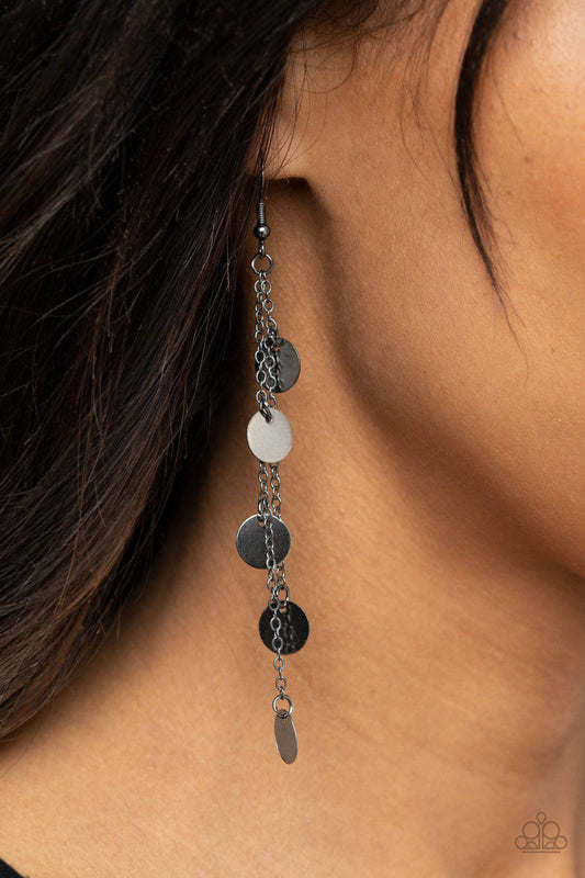 Take A Good Look - Black Gunmetal Earrings - Paparazzi Accessories - GlaMarous Titi Jewels