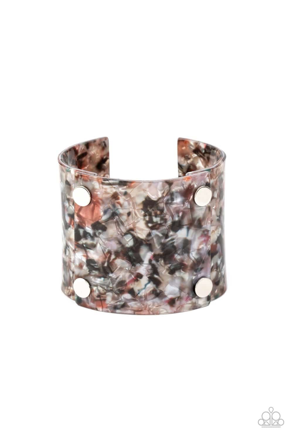 What are you waiting FAUX? - Multi Acrylic Cuff Bracelet - Paparazzi Accessories - GlaMarous Titi Jewels