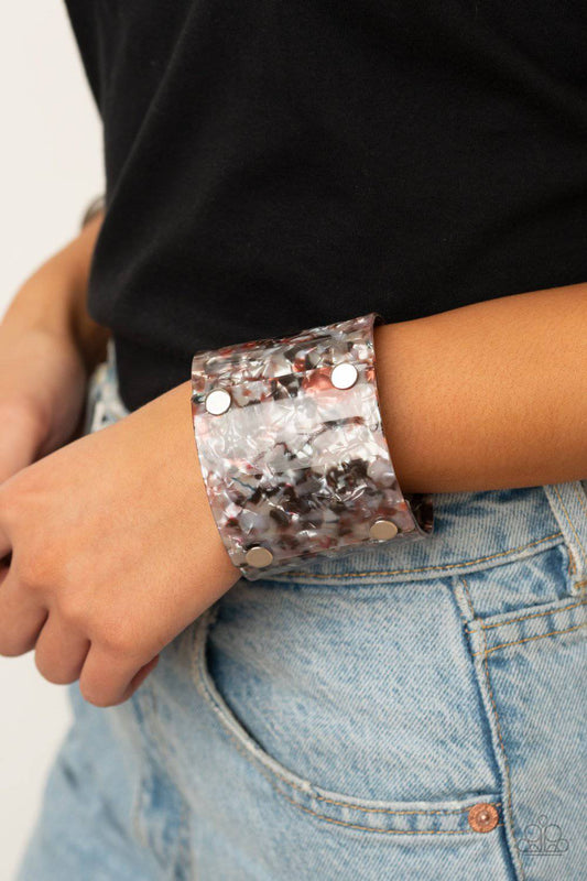 What are you waiting FAUX? - Multi Acrylic Cuff Bracelet - Paparazzi Accessories - GlaMarous Titi Jewels