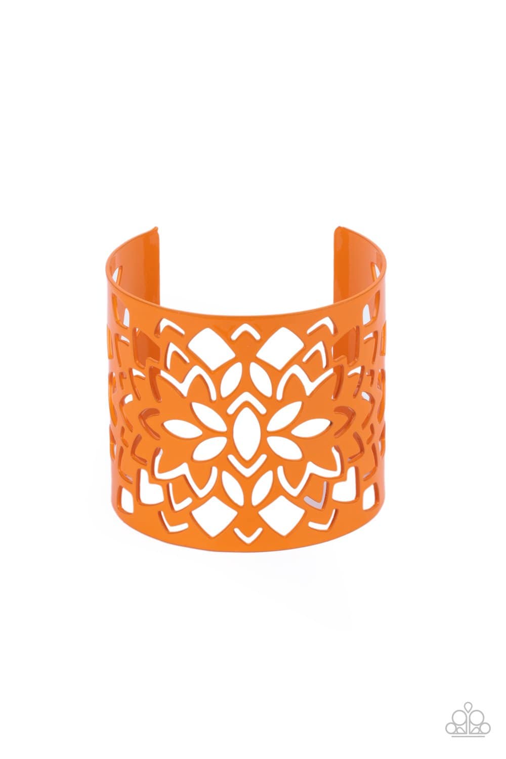 Hacienda Hotspot - Orange Cuff Bracelet - Paparazzi Accessories - GlaMarous Titi Jewels