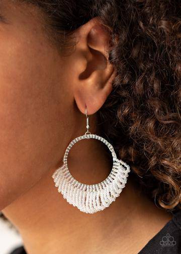 Cant BEAD-lieve My Eyes! - Multi Iridescent Seed Bead Earrings - Paparazzi Accessories - GlaMarous Titi Jewels