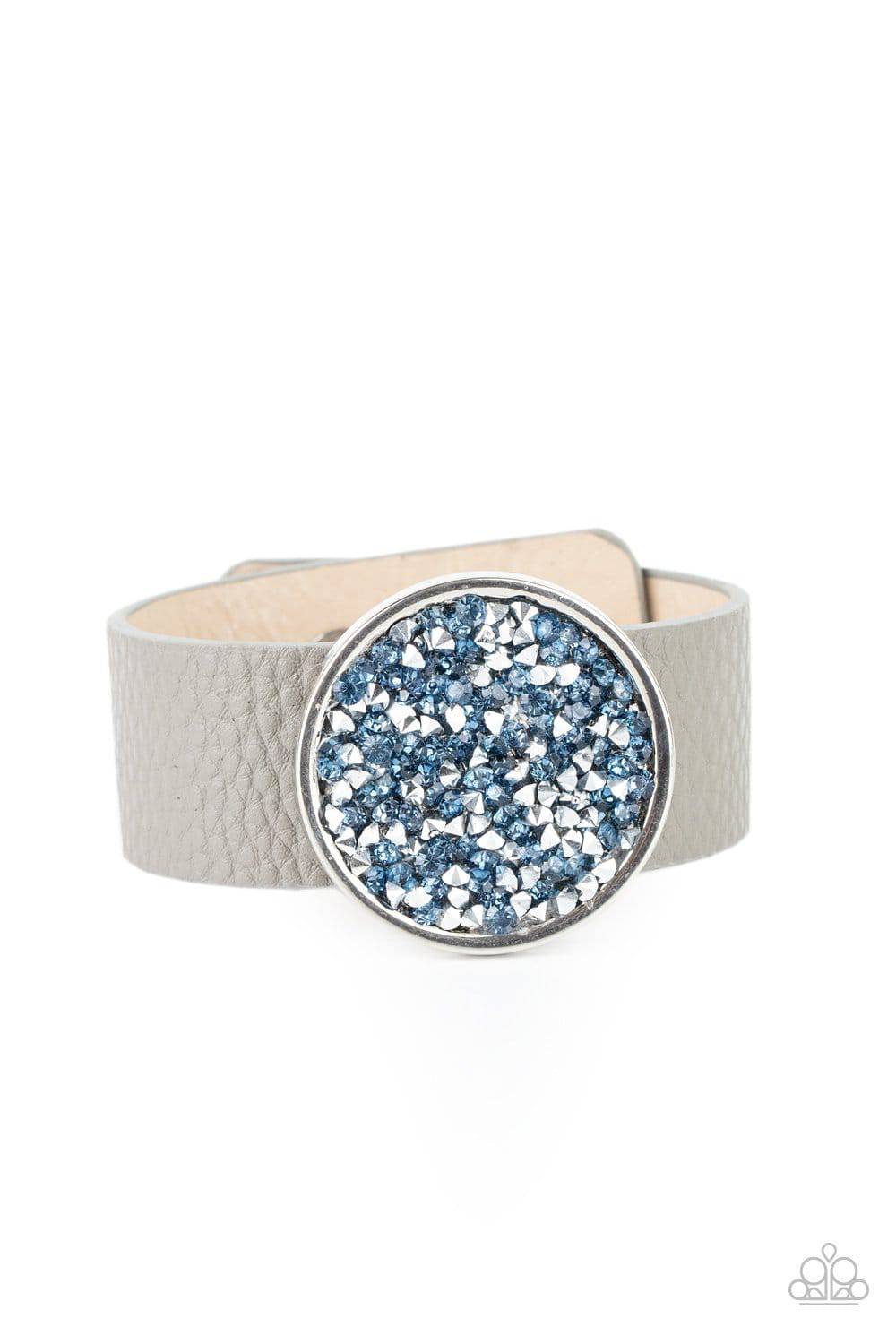 Stellar Escape - Blue and Hematite Rhinestone Bracelet - Paparazzi Accessories - GlaMarous Titi Jewels