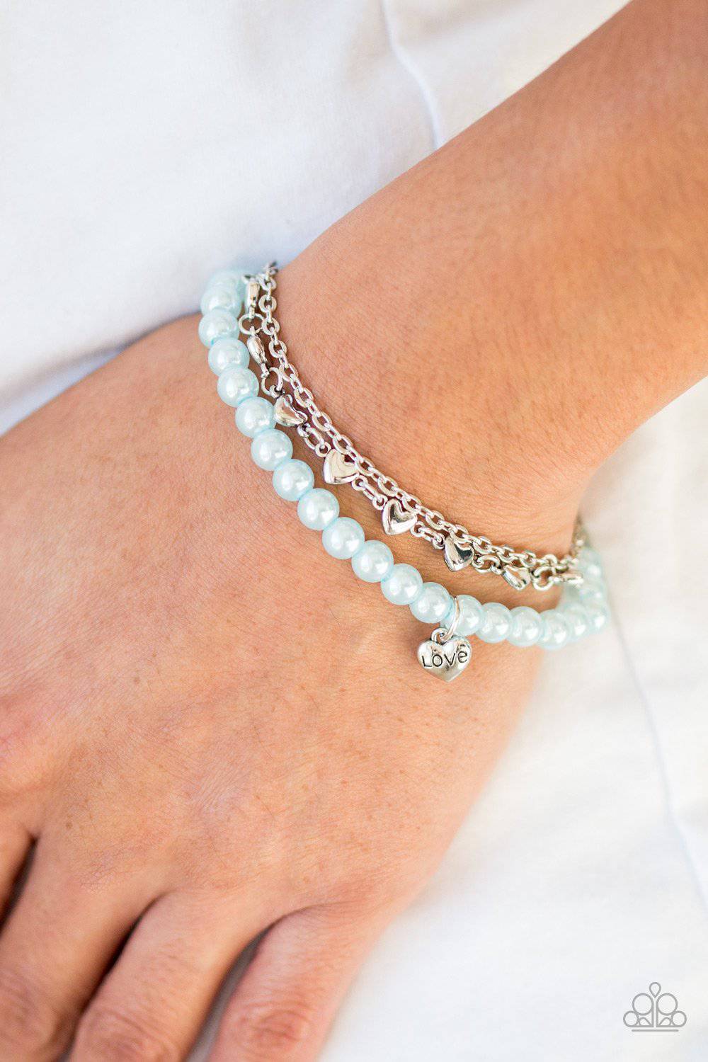 Love Like You Mean It - Blue Bead Bracelet - Paparazzi Accessories - GlaMarous Titi Jewels