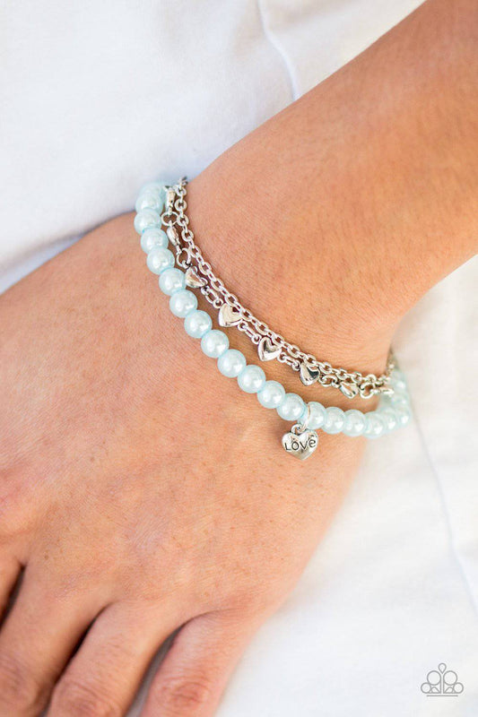 Love Like You Mean It - Blue Bead Bracelet - Paparazzi Accessories - GlaMarous Titi Jewels