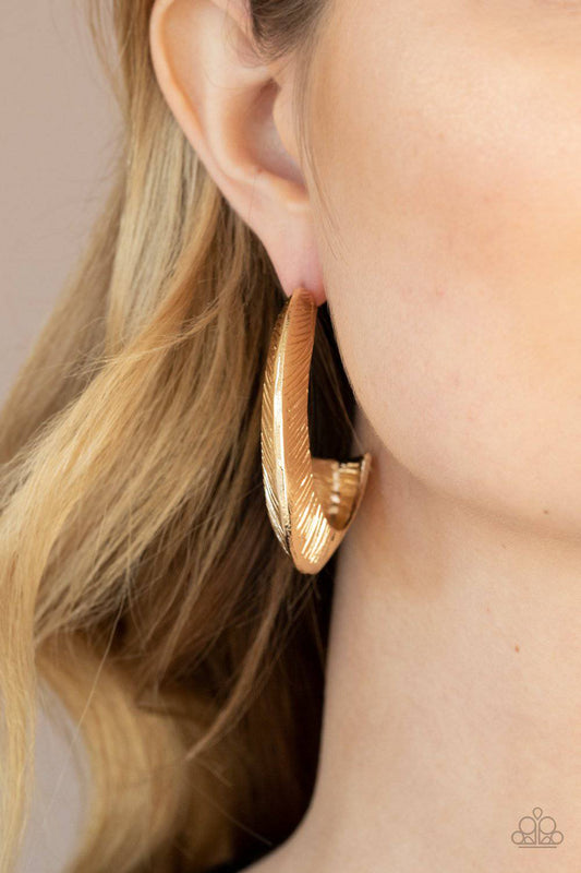 I Double FLARE You - Gold Hook Earrings - Paparazzi Accessories - GlaMarous Titi Jewels