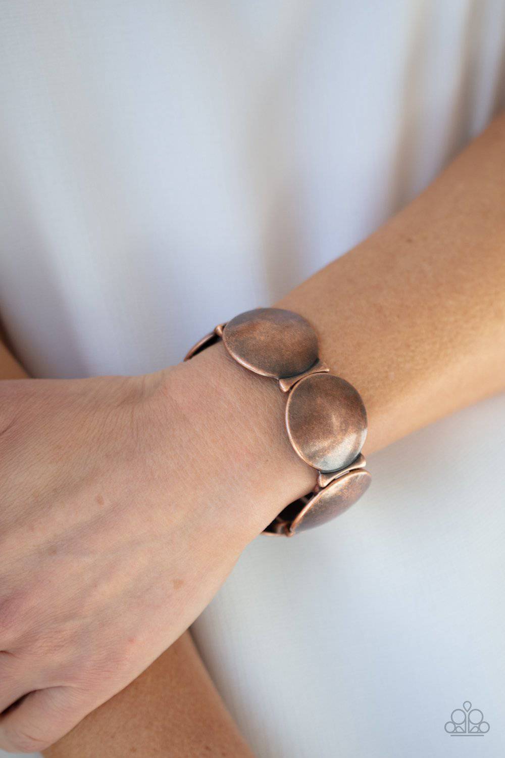 Going, Going, GONG! - Copper Bracelet - Paparazzi Accessories - GlaMarous Titi Jewels