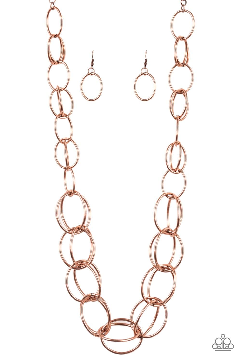 Elegantly Ensnared - Copper Necklace - Paparazzi Accessories - GlaMarous Titi Jewels