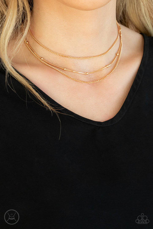 Subtly Stunning - Gold Choker - Paparazzi Accessories - GlaMarous Titi Jewels