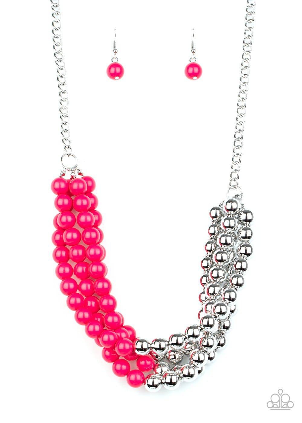 Layer After Layer - Pink Necklace - Paparazzi Accessories - GlaMarous Titi Jewels