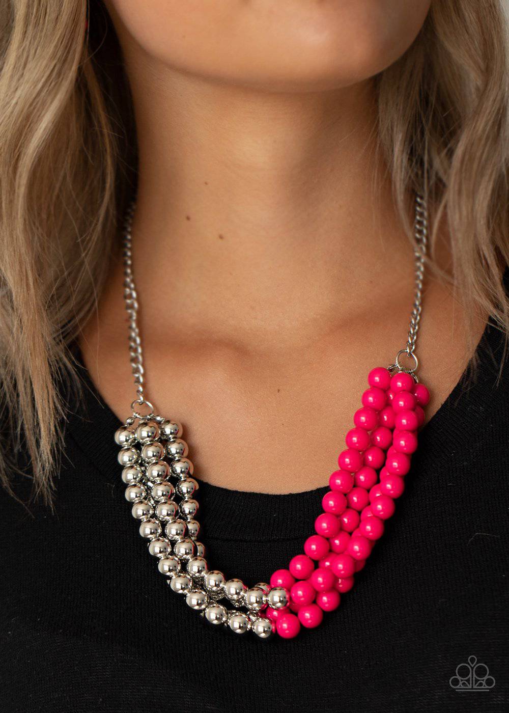 Layer After Layer - Pink Necklace - Paparazzi Accessories - GlaMarous Titi Jewels