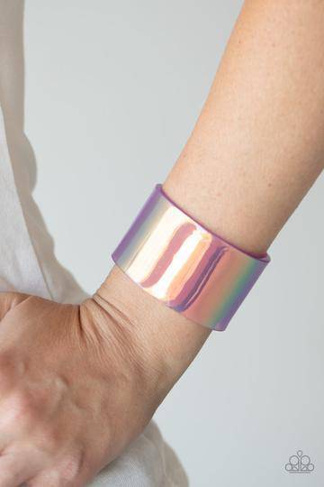 Holographic Aura - Purple Holographic Bracelet - Paparazzi Accessories - GlaMarous Titi Jewels