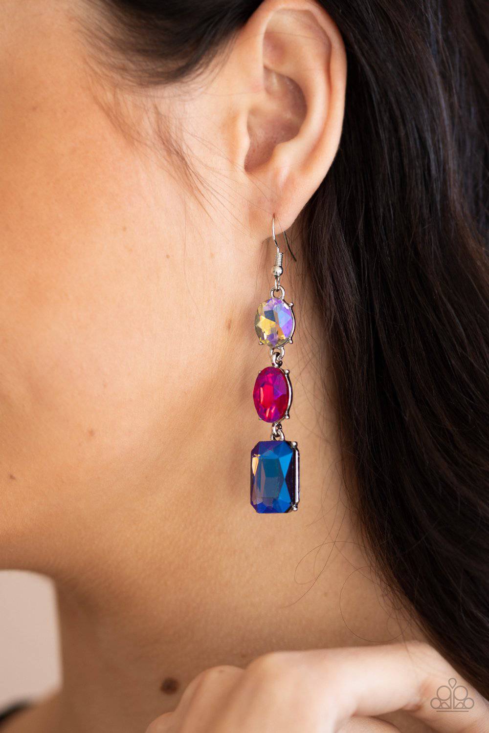 Dripping In Melodrama - Multi Oil Spill Earrings - Paparazzi Accessories - GlaMarous Titi Jewels