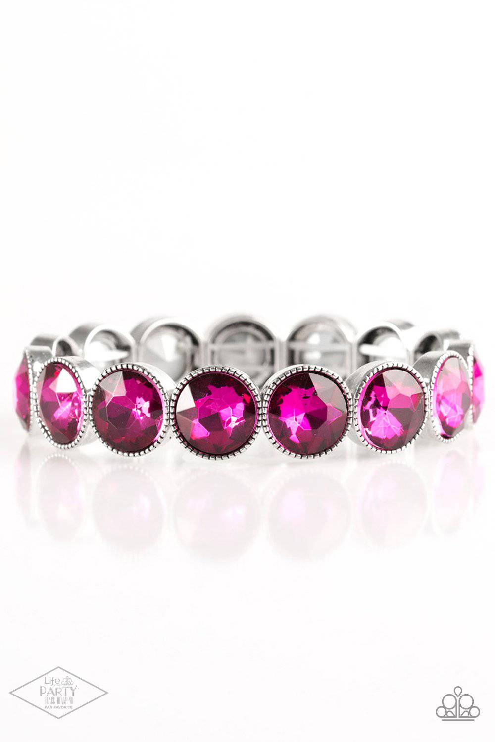 Number One Knockout - Pink Stretchy Bracelet - Paparazzi Accessories - GlaMarous Titi Jewels