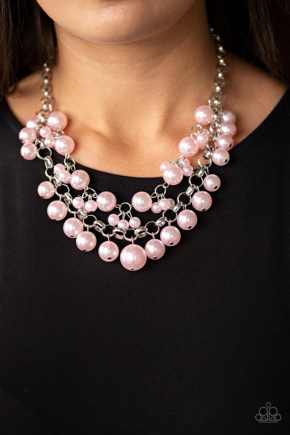 BALLROOM Service - Pink Pearl Necklace - Paparazzi Accessories - GlaMarous Titi Jewels