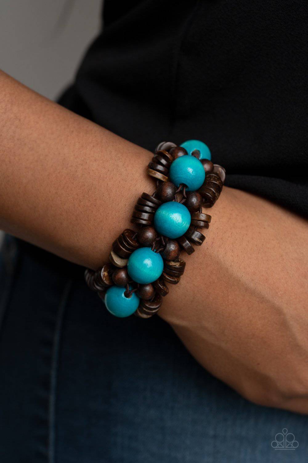 Tropical Temptations - Blue and Brown Bracelet - Paparazzi Accessories - GlaMarous Titi Jewels