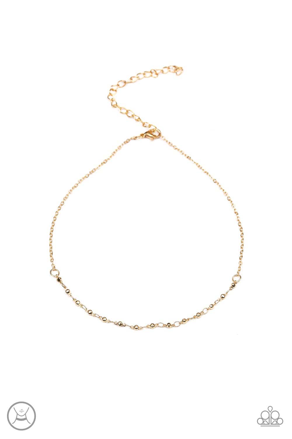 Take A Risk - Gold Choker - Paparazzi Accessories - GlaMarous Titi Jewels