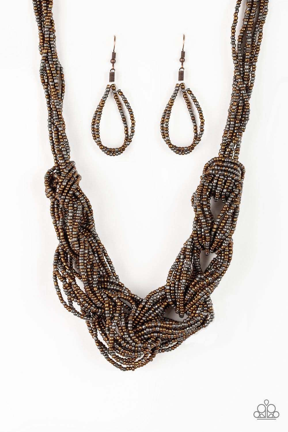 City Catwalk - Copper Seed Bead Necklace - Paparazzi Accessories - GlaMarous Titi Jewels