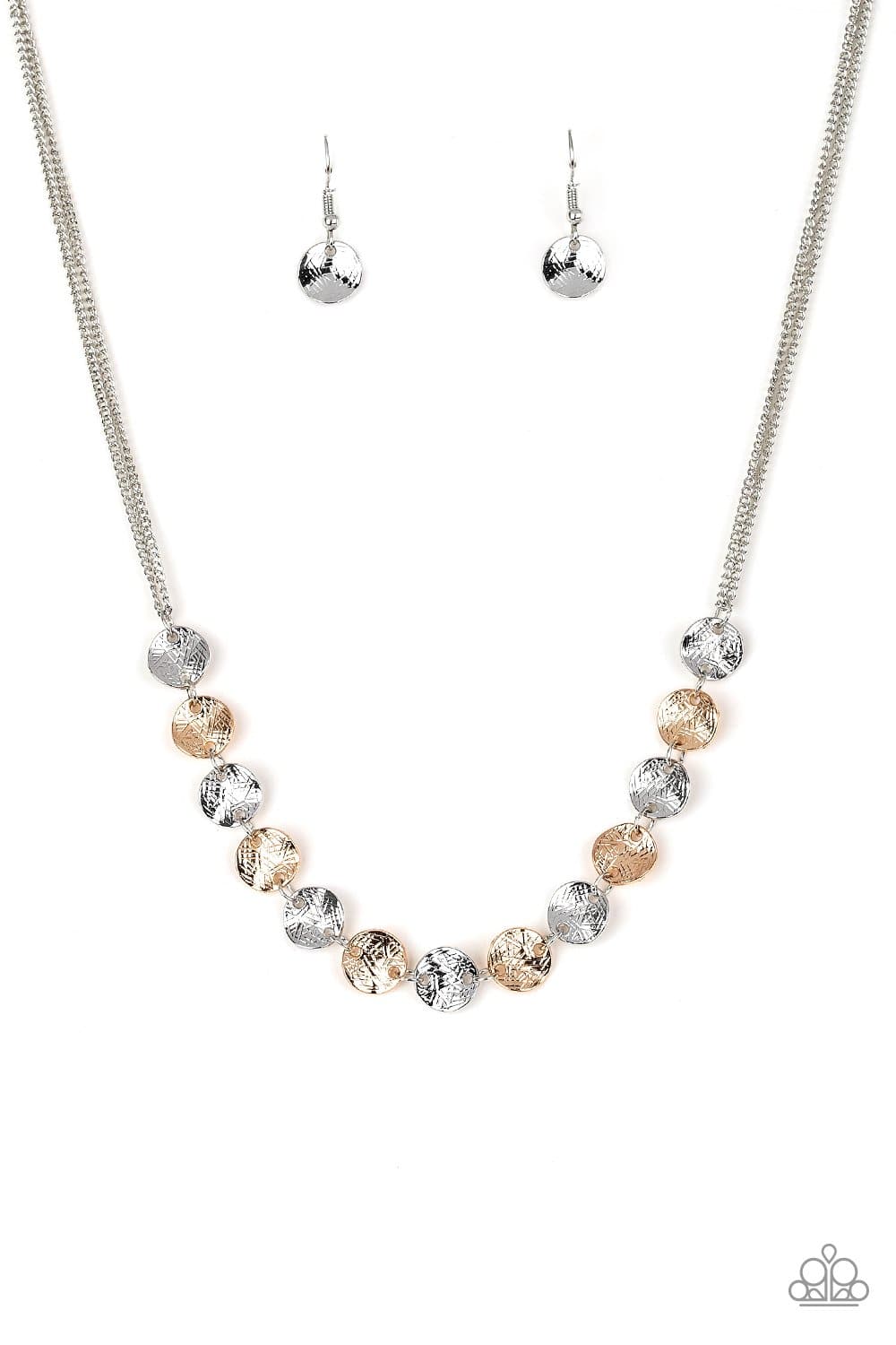 Simple Sheen - Silver and Gold Necklace - Paparazzi Accessories - GlaMarous Titi Jewels