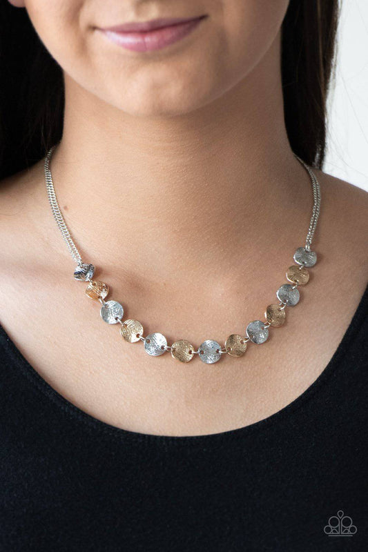 Simple Sheen - Silver and Gold Necklace - Paparazzi Accessories - GlaMarous Titi Jewels