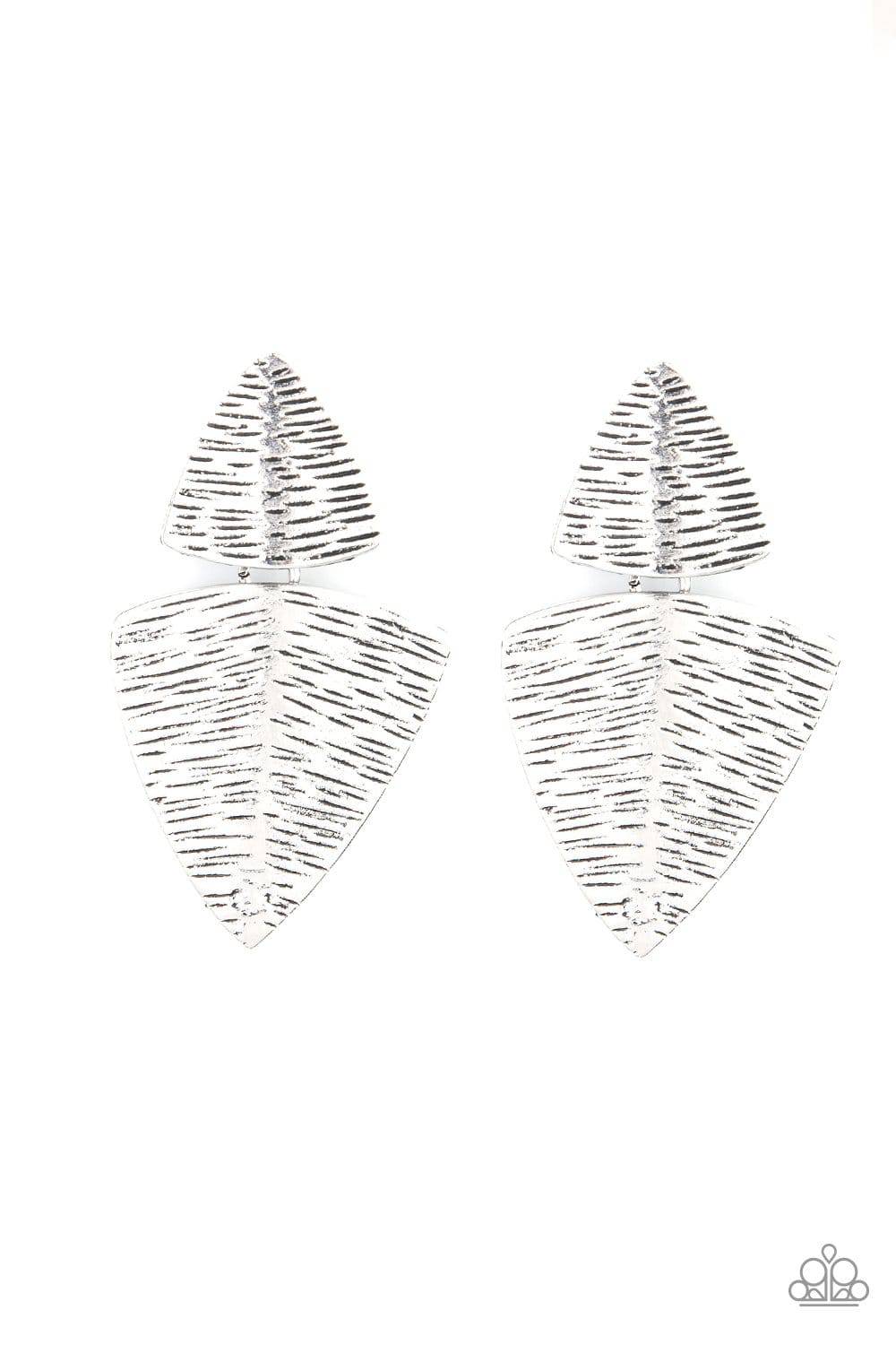 PRIMAL Factors - Silver Earrings - Paparazzi Accessories - GlaMarous Titi Jewels