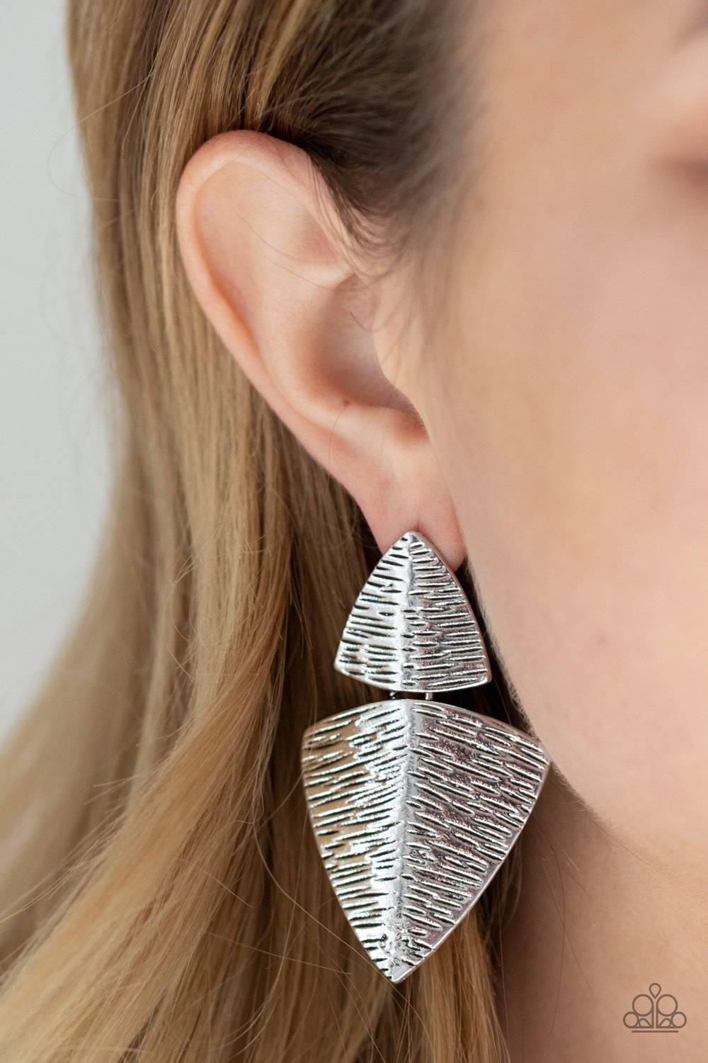 PRIMAL Factors - Silver Earrings - Paparazzi Accessories - GlaMarous Titi Jewels