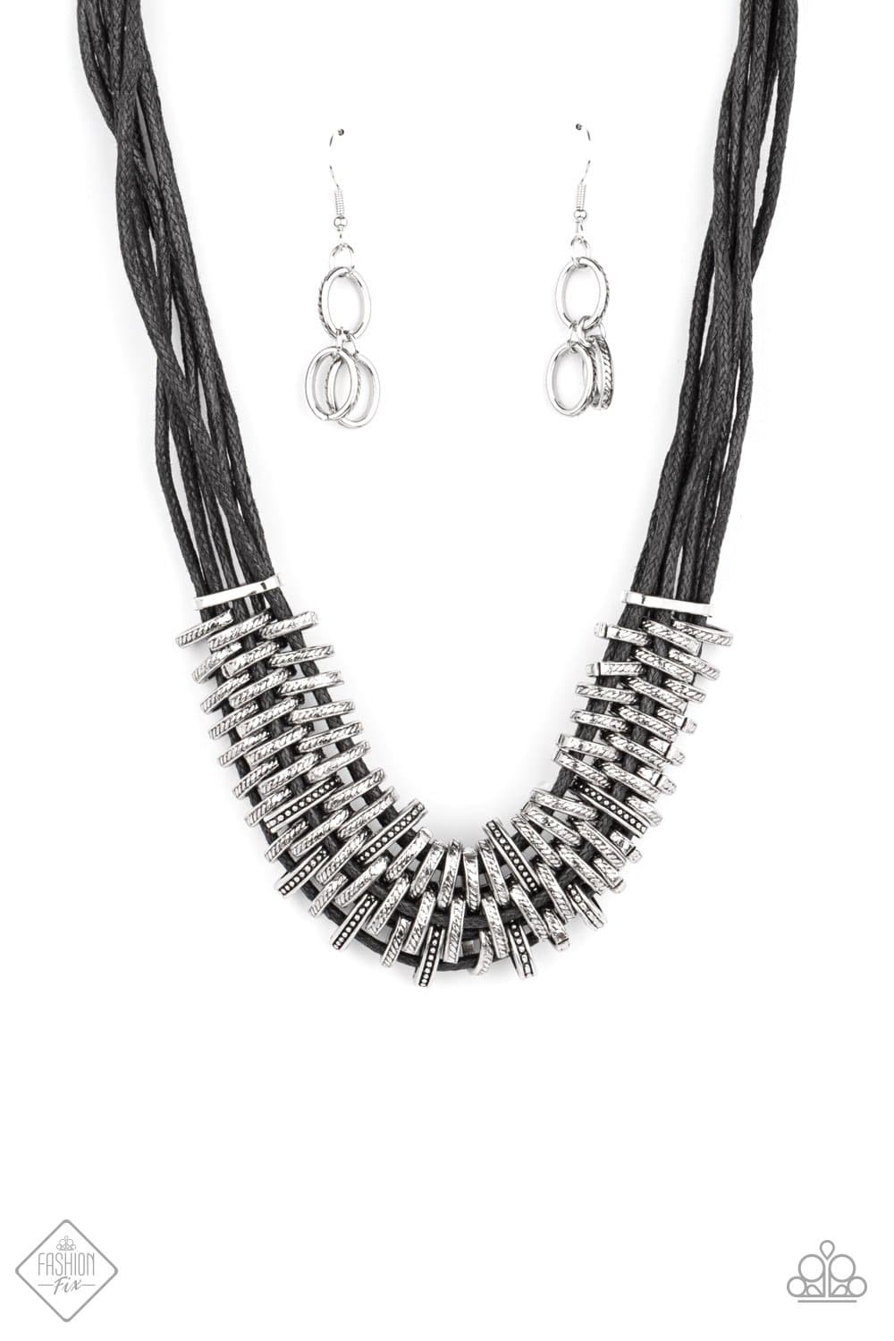 Lock, Stock, and SPARKLE - Black Necklace - Paparazzi Accessories - GlaMarous Titi Jewels