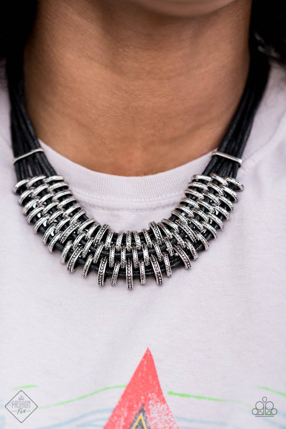 Lock, Stock, and SPARKLE - Black Necklace - Paparazzi Accessories - GlaMarous Titi Jewels