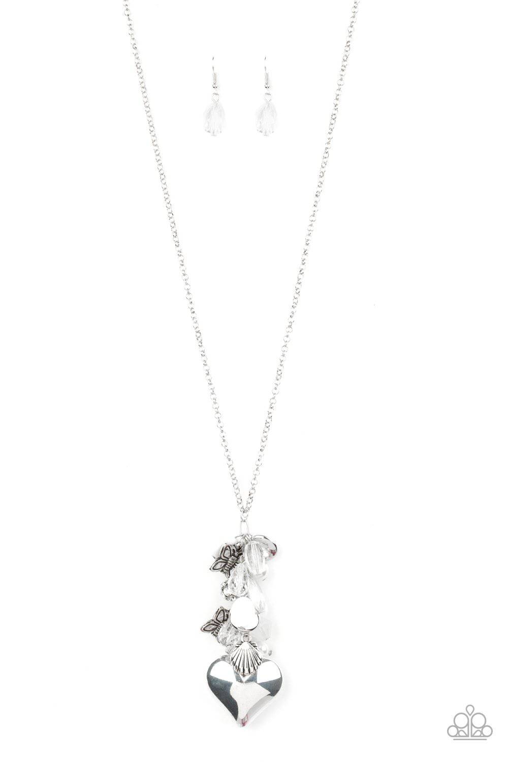 Beach Buzz - White Bead Necklace - Paparazzi Accessories - GlaMarous Titi Jewels