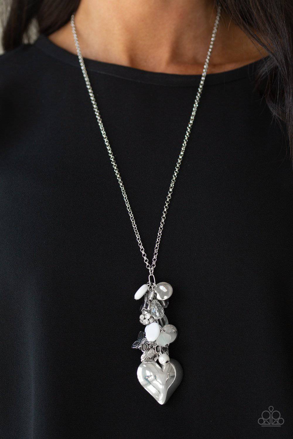 Beach Buzz - White Bead Necklace - Paparazzi Accessories - GlaMarous Titi Jewels