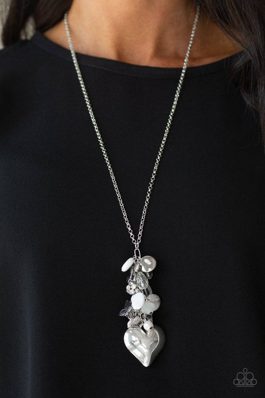 Beach Buzz - White Bead Necklace - Paparazzi Accessories - GlaMarous Titi Jewels