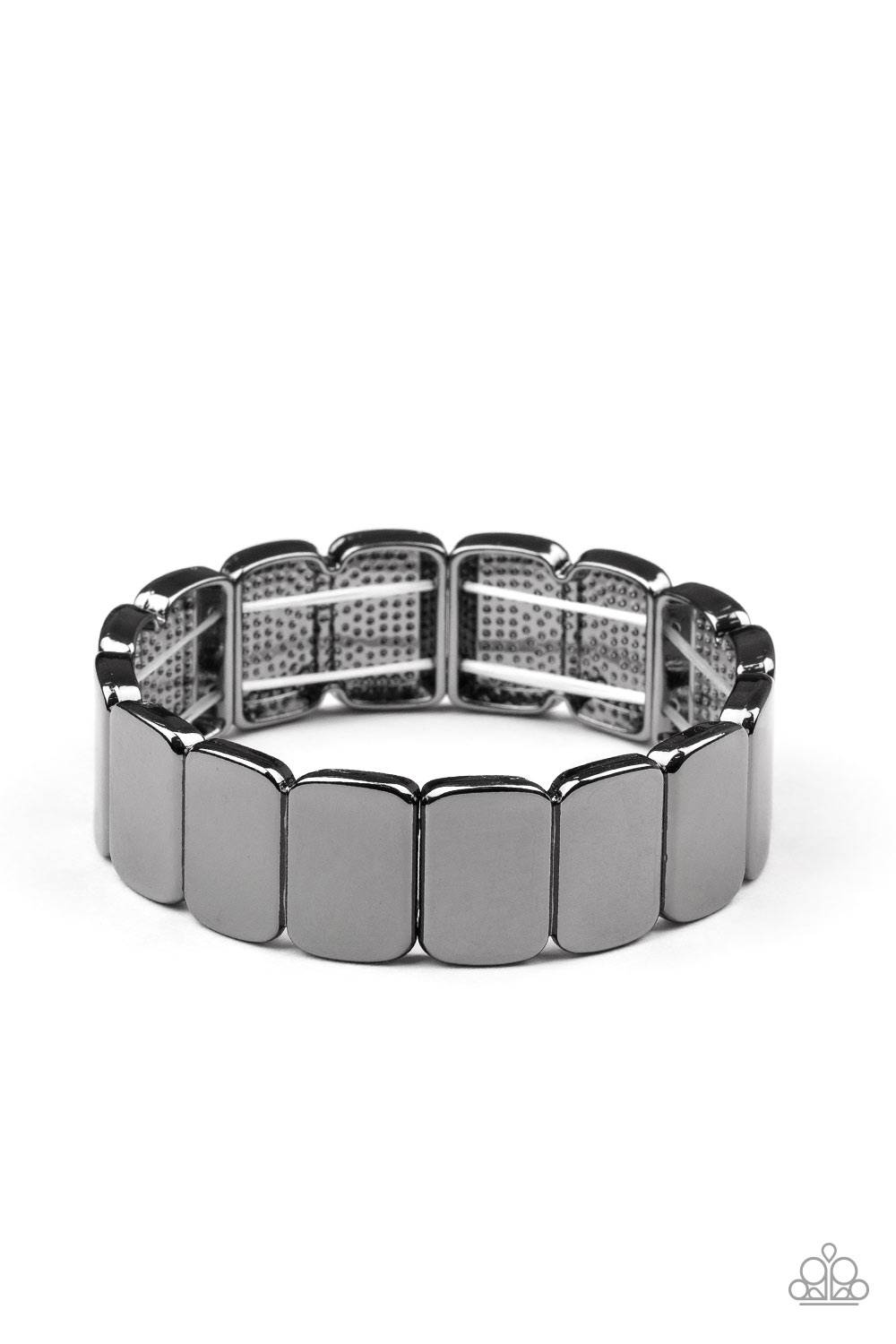 Retro Effect - Black Gunmetal Bracelet - Paparazzi Accessories - GlaMarous Titi Jewels