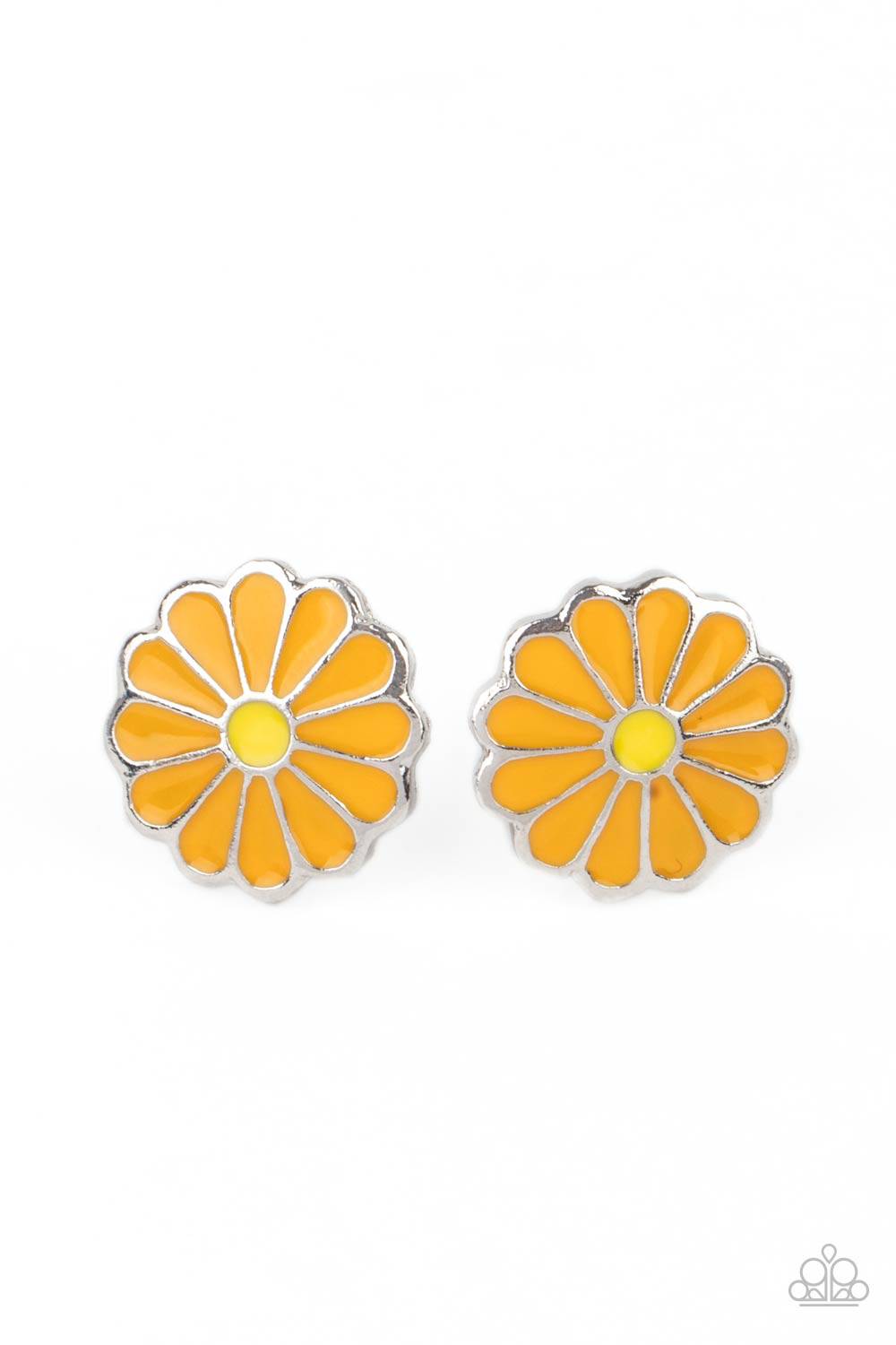 Budding Out - Orange Petal Earrings - Paparazzi Accessories - GlaMarous Titi Jewels