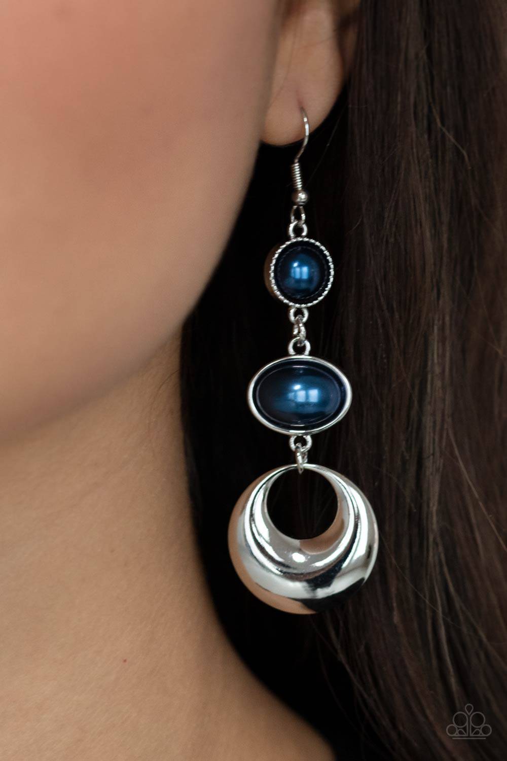 Bubbling To The Surface - Pearly Blue Bead Earrings - Paparazzi Accessories - GlaMarous Titi Jewels