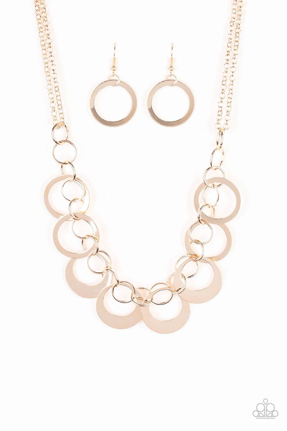 In Full Orbit - Rose Gold Necklace - Paparazzi Accessories - GlaMarous Titi Jewels