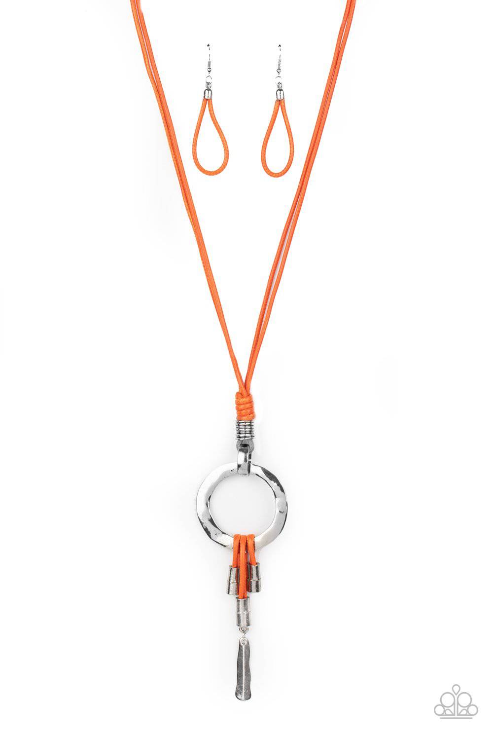Tranquil Artisan - Orange Amberglow Necklace - Paparazzi Accessories - GlaMarous Titi Jewels