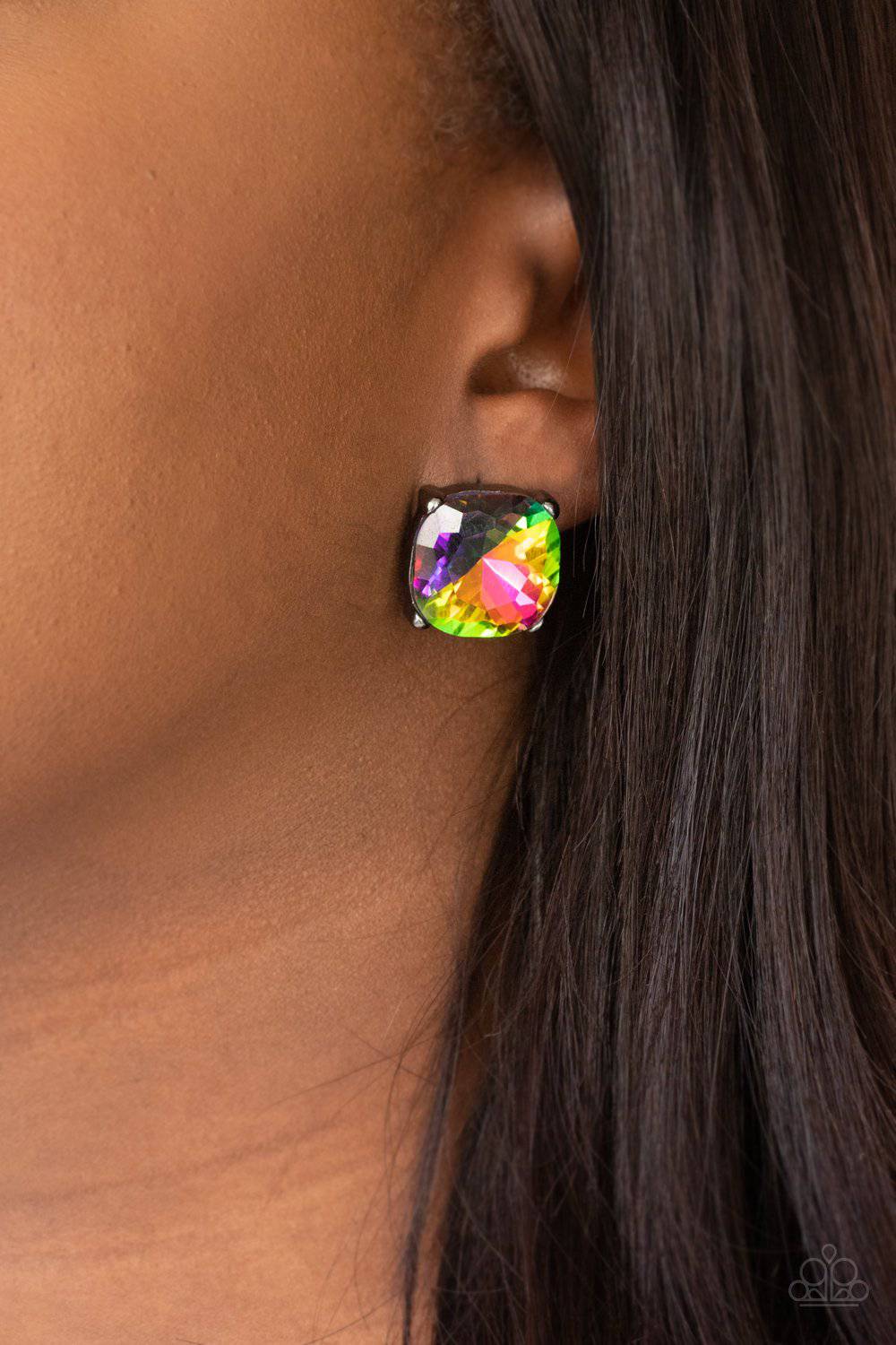 Royalty High - Multi Oil Spill Post Earrings - Paparazzi Accessories - GlaMarous Titi Jewels