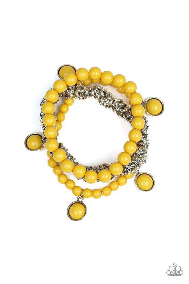 Good Vibes Only - Yellow Beads Bracelet - Paparazzi Accessories - GlaMarous Titi Jewels
