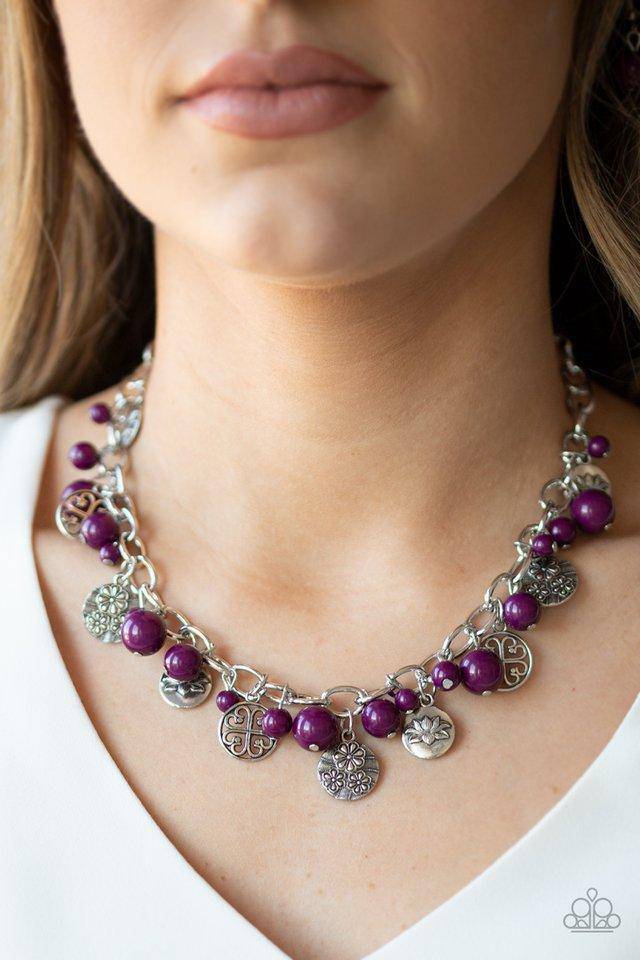 Guru Garden - Purple Necklace - Paparazzi Accessories - GlaMarous Titi Jewels