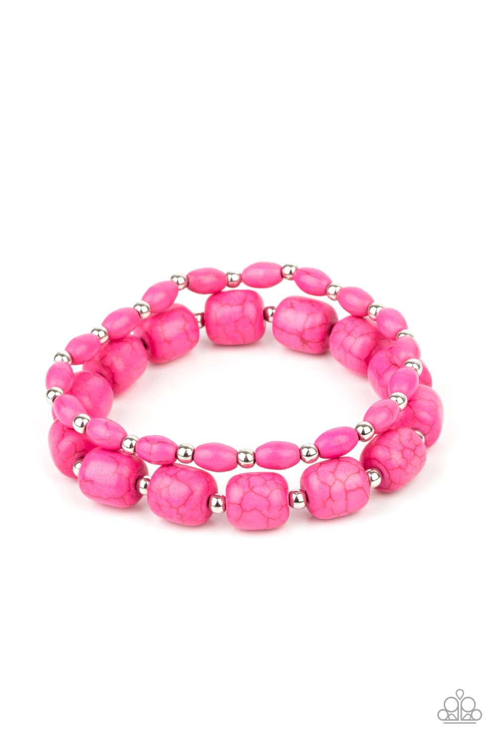 Colorfully Country - Pink Stone Bead - Paparazzi Accessories - GlaMarous Titi Jewels