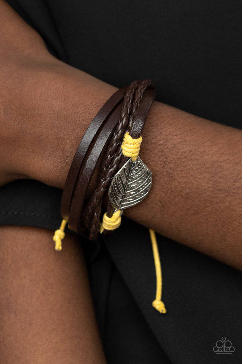 FROND and Center - Yellow Bracelet - Paparazzi Accessories - GlaMarous Titi Jewels