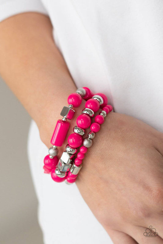 Perfectly Prismatic - Pink Bracelets - Paparazzi Accessories - GlaMarous Titi Jewels