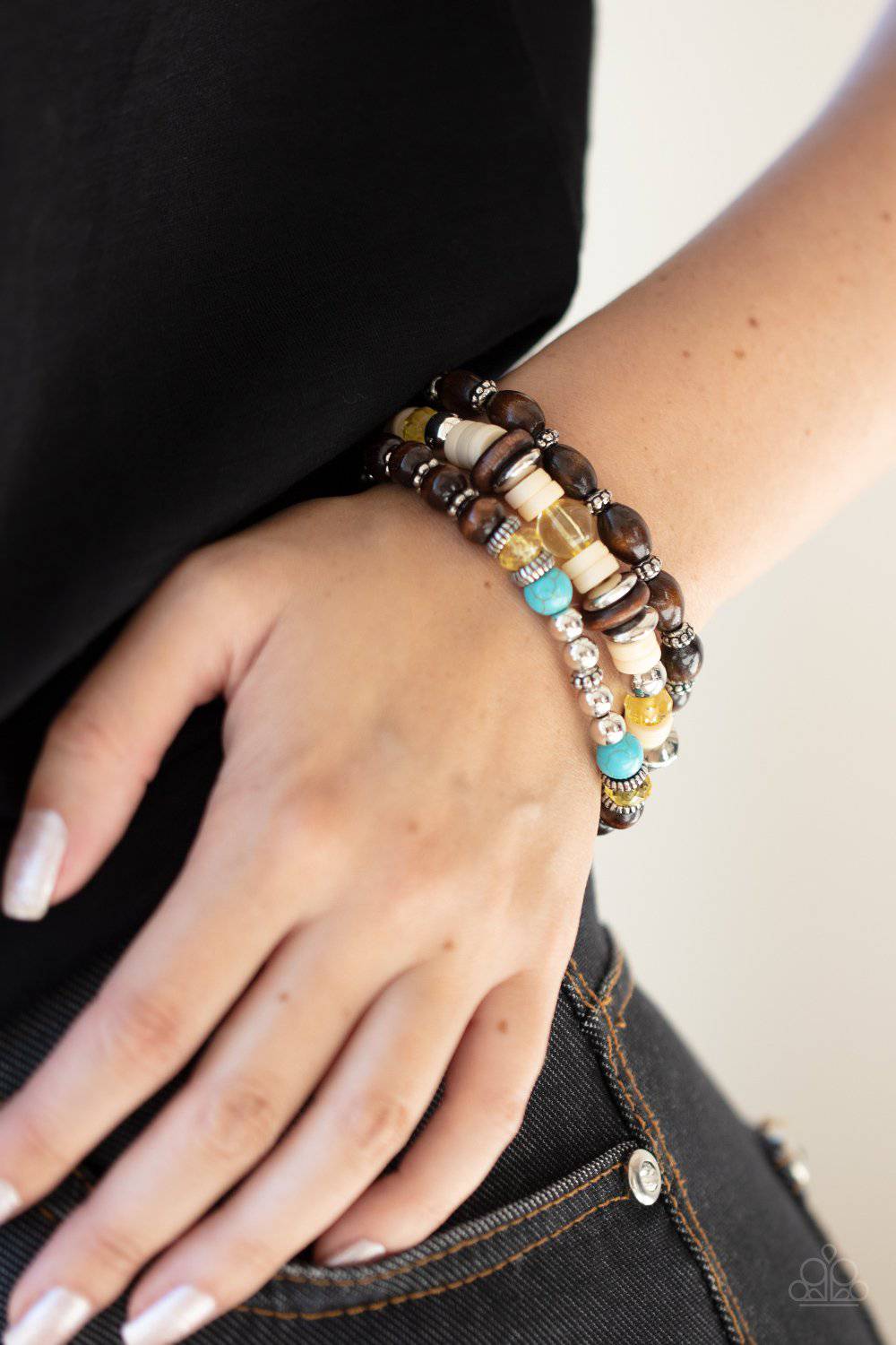 Belongs In The Wild - Yellow Bracelet - Paparazzi Accessories - GlaMarous Titi Jewels