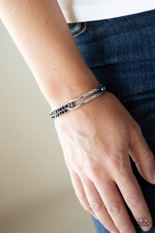 Freeze! - Black Rhinestone Bracelet - Paparazzi Accessories - GlaMarous Titi Jewels